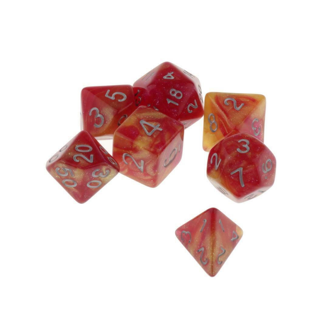 35 Packs D4 D6 D8 D10 D12 D20 Multi Sided Dice for Math Teaching Table Game