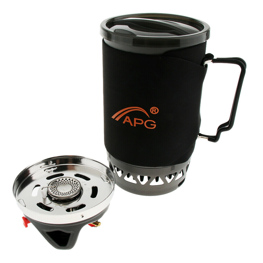 Portable Camping Gas Stove System Ultralight Gray for Hiking Backpacking Fishing