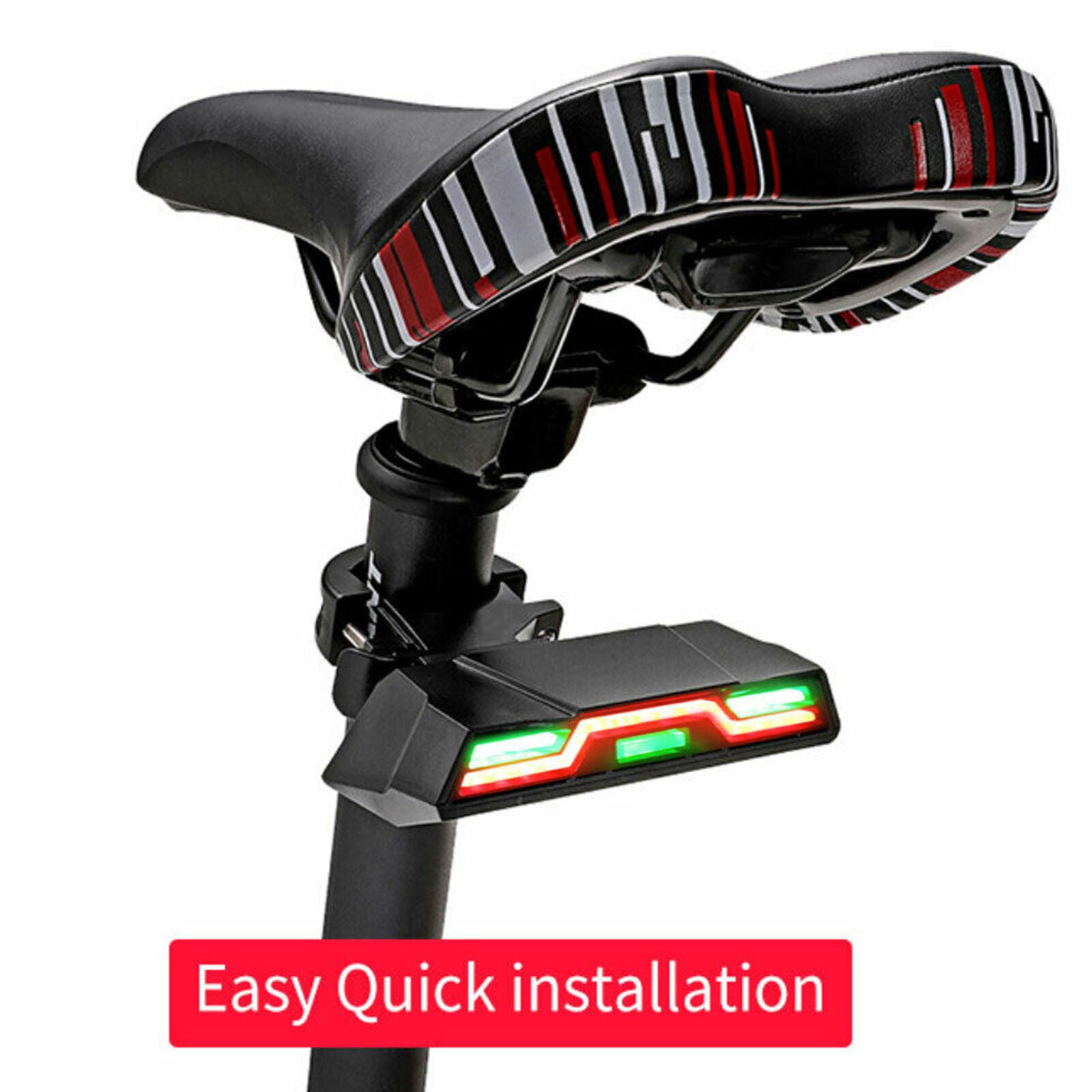 Bicycle LED Tail Light Turn Signal Rear Brake Lamp USB Rechargeable Night Safety
