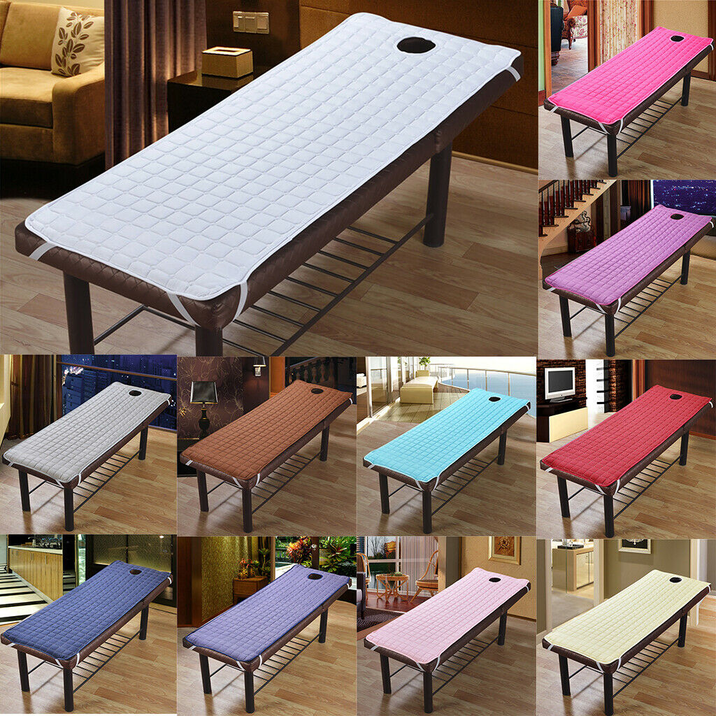 2pcs Anti-slip Massage Table Mattress Cosmetic Bed Sheet Pad 185x70cm White