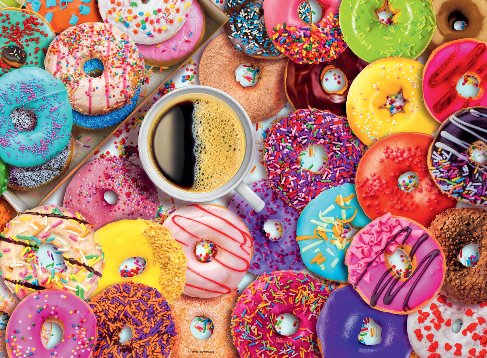 16774 Ravensburger Doughnut Disturb! 500pc Suitable for ages 10 Years and up.