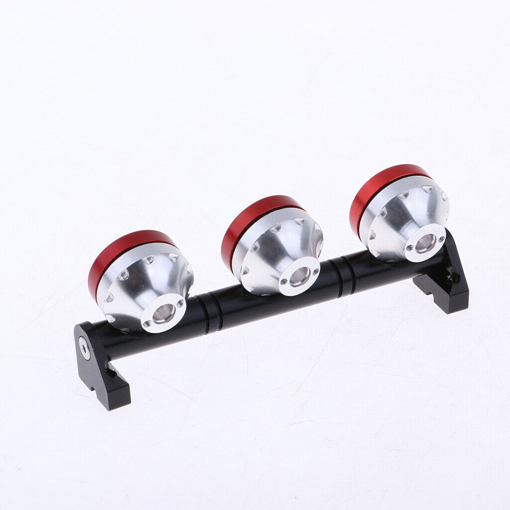 3pieces 1/10 LED Light Bar for RC Car  TRX4 D90 Axial SCX10 Red