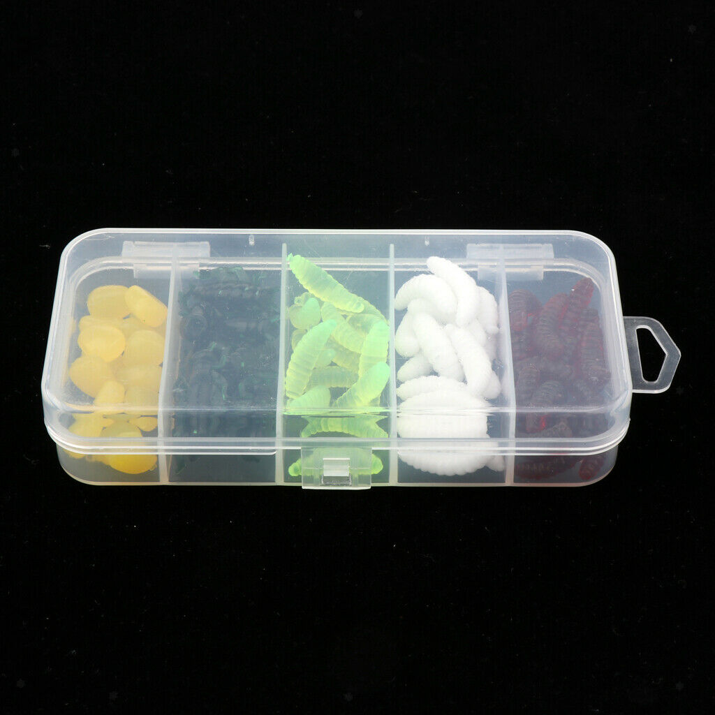 Prettyia   70pcs   Soft   Fishing   Lures   Worm   Insects   Corn   Niblet