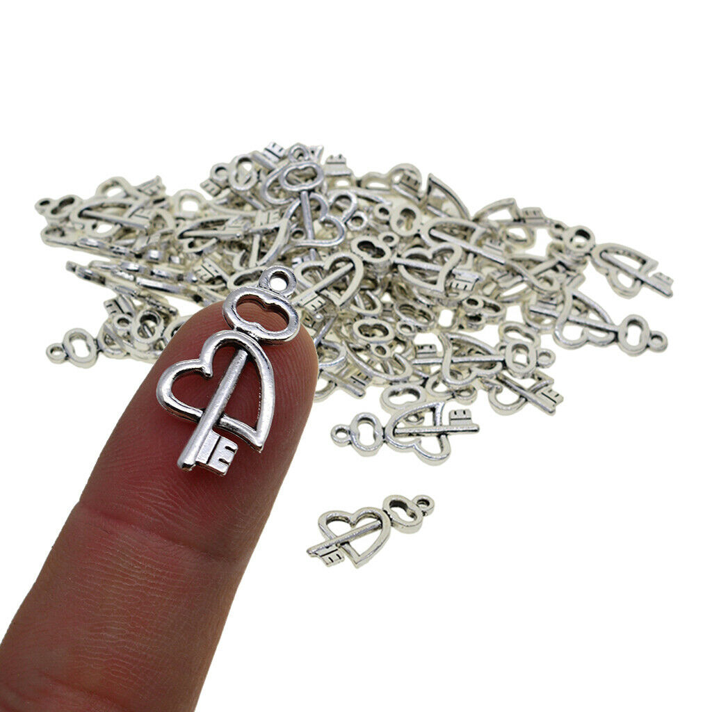 50pcs Cat Paw Pendants Peace Love Heart Diamond Hanging Decor heart
