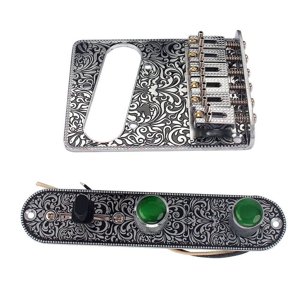 Zinc Alloy Guitar Prewired Control Plate  Guitar Bridge Plate Replacement