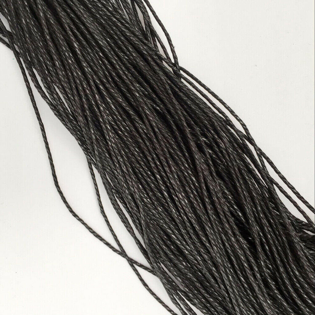 80m 1.5mm Waxed Cotton Bundle Cord String Thread Line Jewelry Making Black