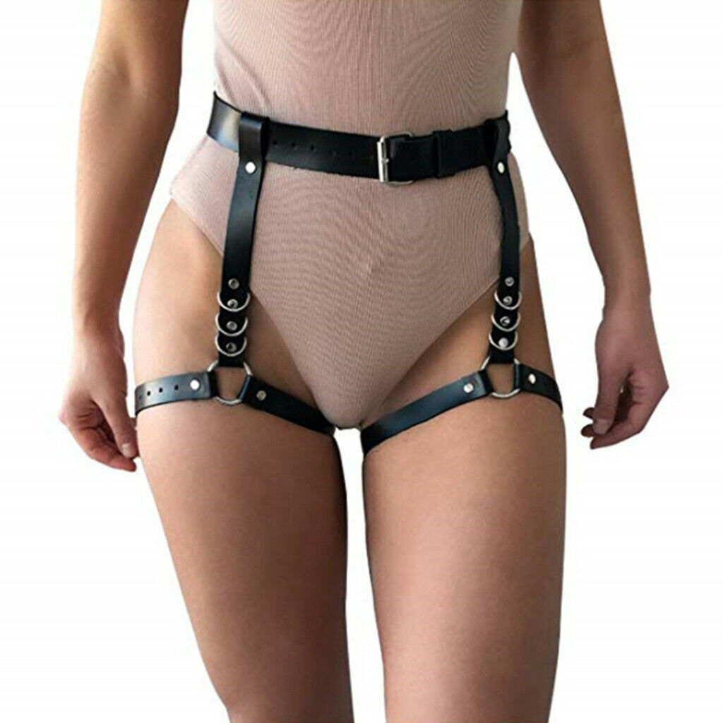 Women's Garter Belt Leg Band Body Harness Leg Gothic Suspenders Strap Black