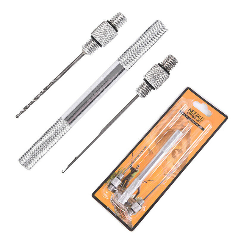 Fishing Rigging Bait Needle Kit Tool Fish Drill Tackle Rigging Tool with Pouch