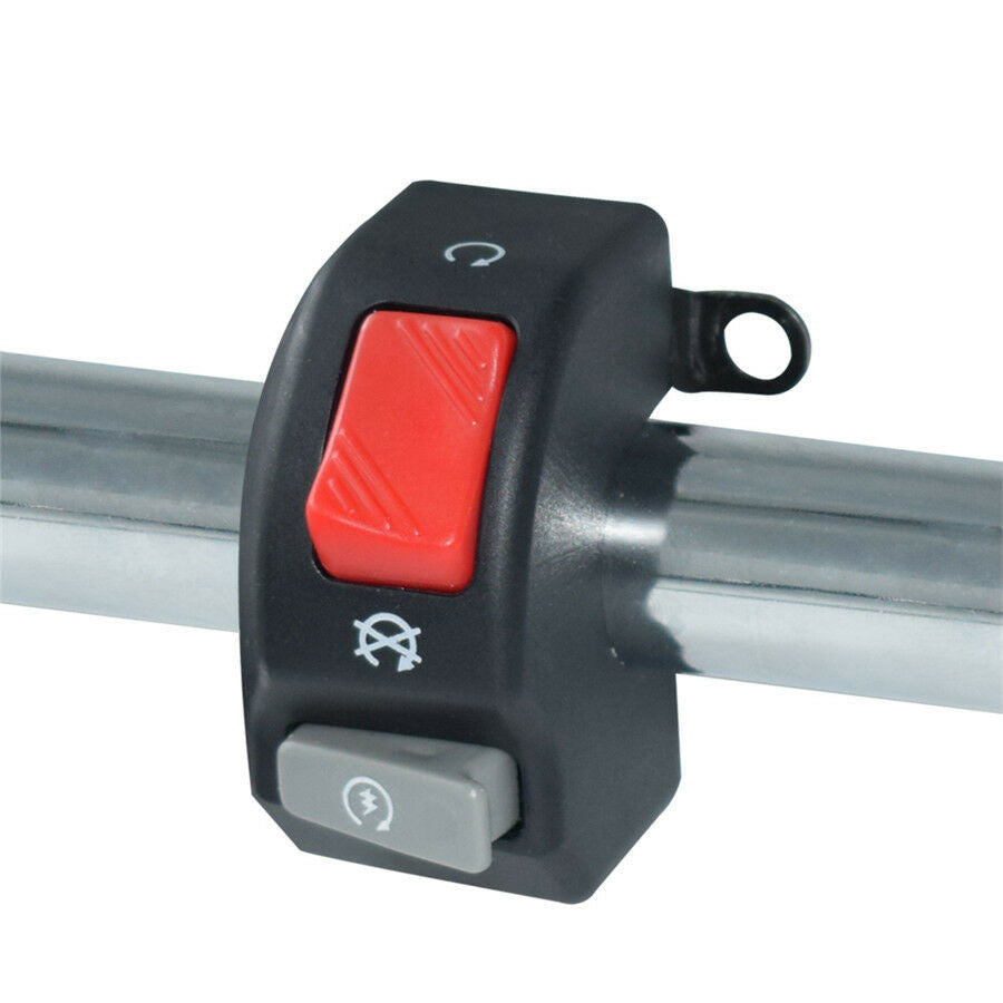 Motorcycle 7/8" 22mm Handlebar Headlight Fog Light Horn On-Off Start Kill Switch