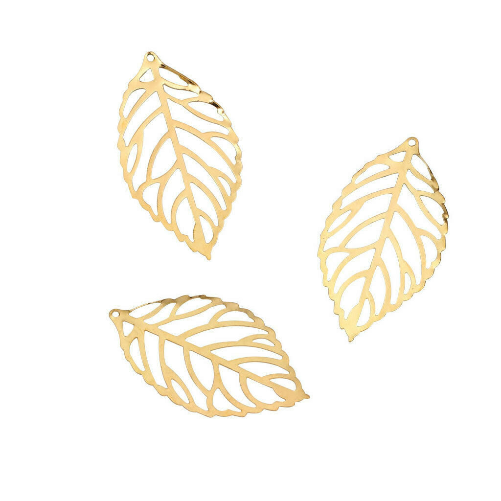 200pcs Alloy Leaves Pendants Findings for DIY Chinese Hairpin Bridal Jewelry