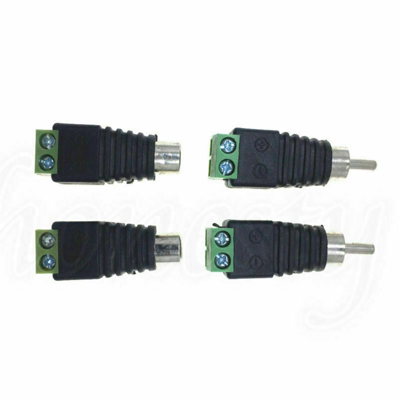 5 pairs Speaker Wire Cable  Audio Male / Female RCA Connector Adapter Jack Plug