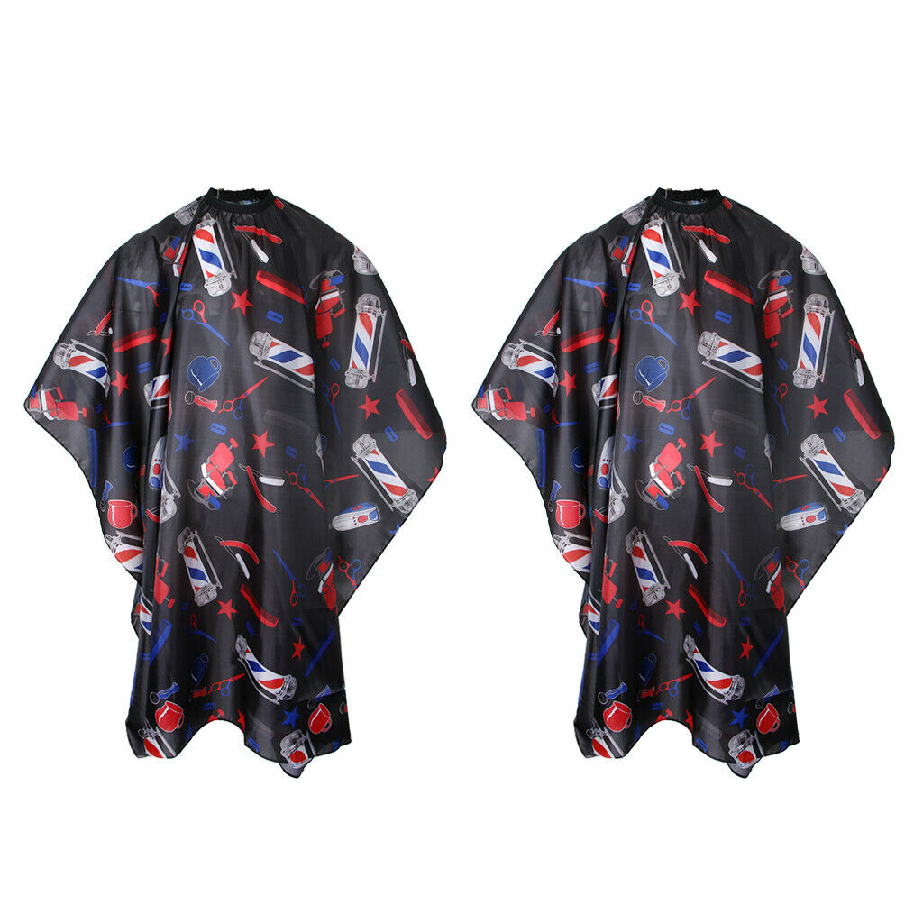 Set of 2 Professional Waterproof Cape Barber Gown Hair Dyeing Apron Cloth
