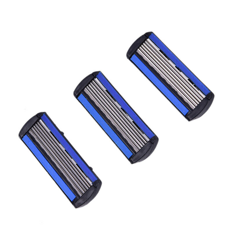 3pcs Men's Face Shaving Razor Shaver Blades Sharpener Razor 6 Layer Good Q.l8