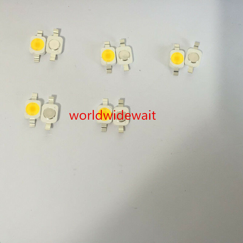 10pcs Warm White Light SMD 6070 LED Bead Chip Bulb 3.0-3.6V 350mA 1W 80LM