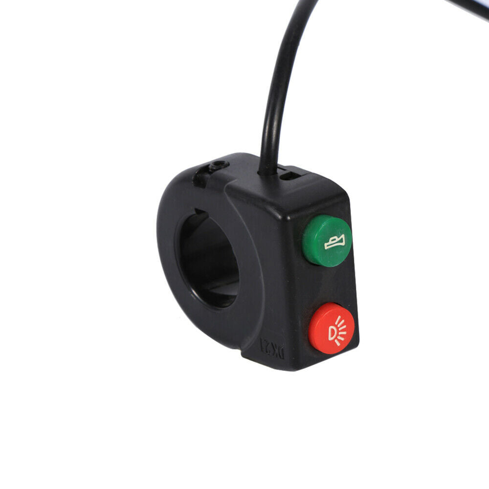 DC 12V 7/8" Head Light Switch Horn ON/OFF Button For Motorcycle E-bike Scooter