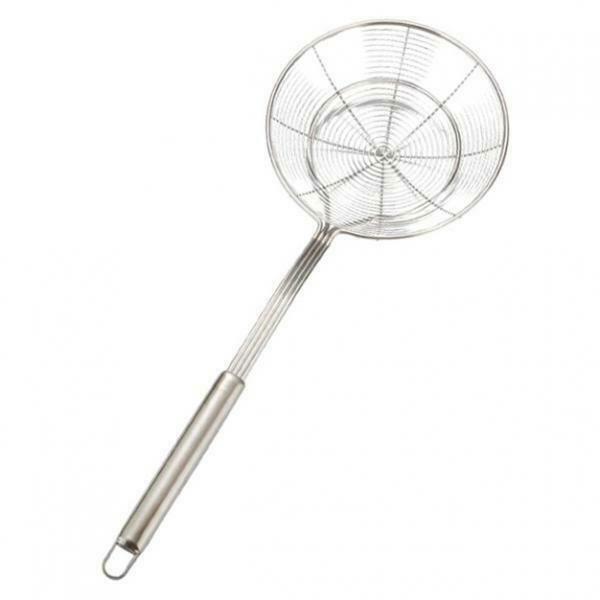 2x14cm Kitchen Spider Strainer Skimmer, Asian Strainer Ladle Stainless Steel