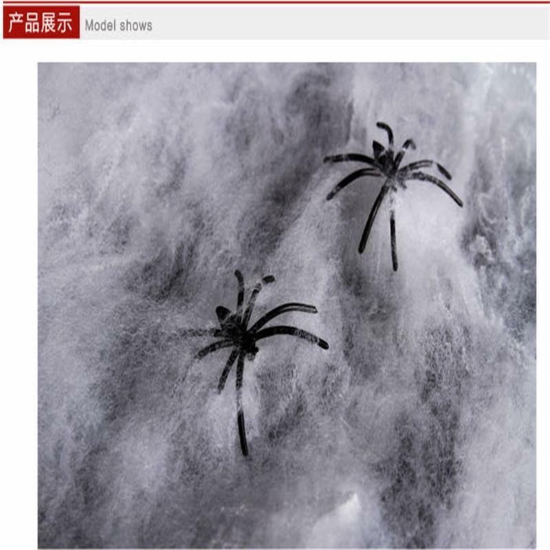 Stretchy Spider Web Net Cobweb With Spider for Halloween Party Decoration