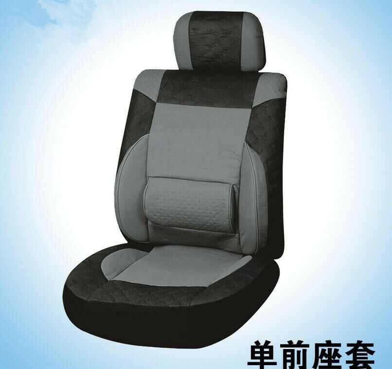 2Pcs Universal PU Leather 3mm Sponge Comfortable Car Front Seat Covers Protector