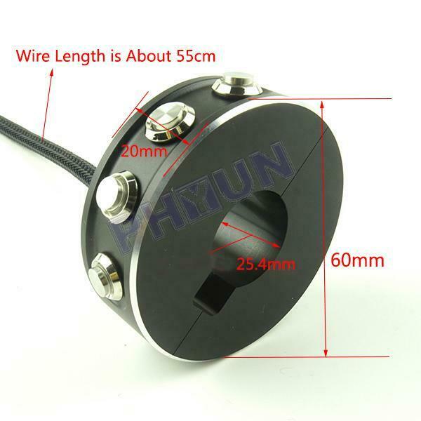 12V Black CNC Motorcycle Handlebar Switches Control Button Self-locking 25.4mm