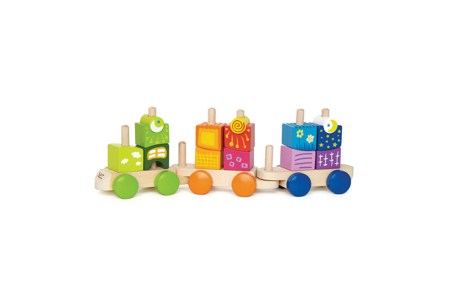 E0417 HAPE Wooden Fantasia Blocks Train [Early Melodies] Toddler Children 18M+