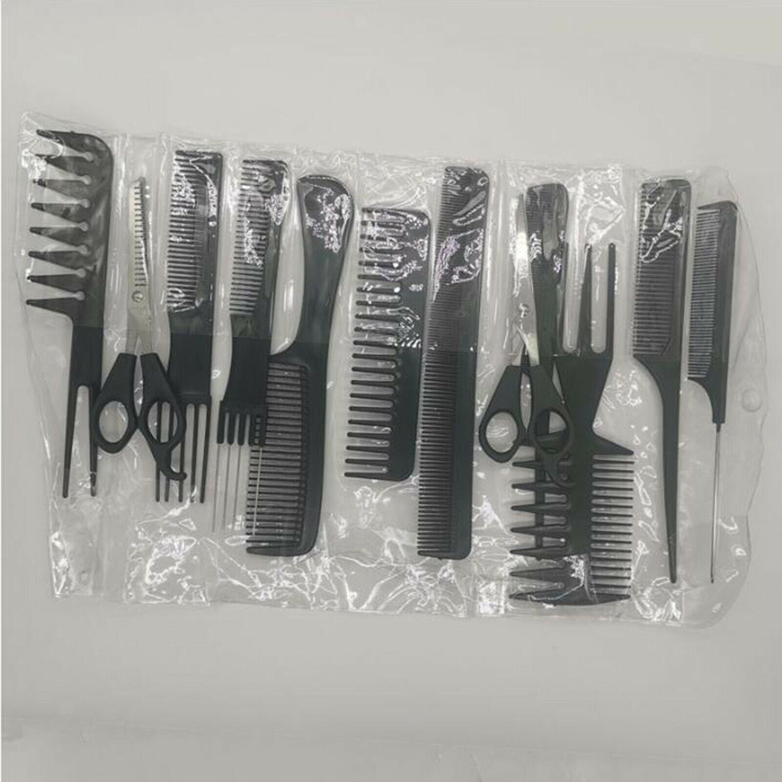 Salon Hairdressing Barber Hair Brush Comb Set Hair Cut Cape Gown Cloth 12pcs