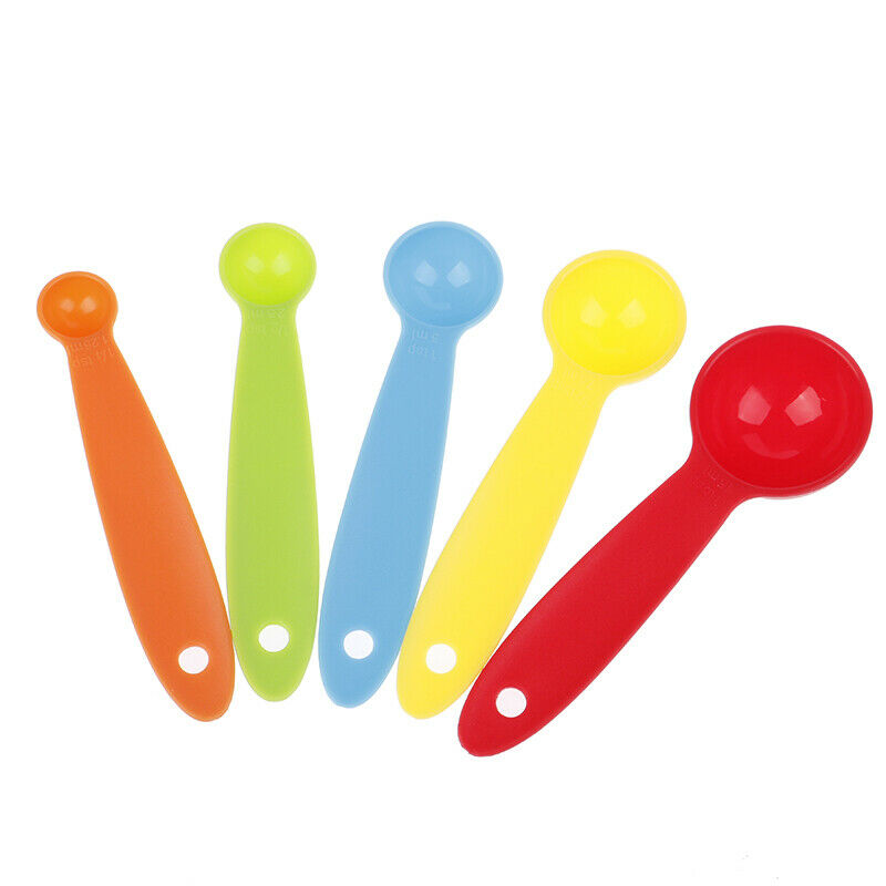 5pcs/set Measuring Spoons Colorful Plastic Measure Spoon Baking Measuring.l8