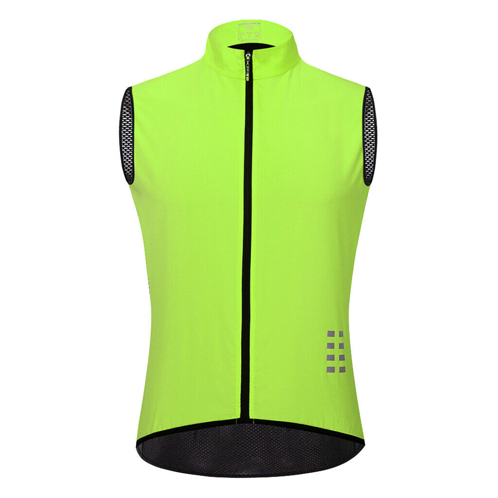 Cycling Vest Bicycle Quick Dry Running Riding Safety Vest Green M