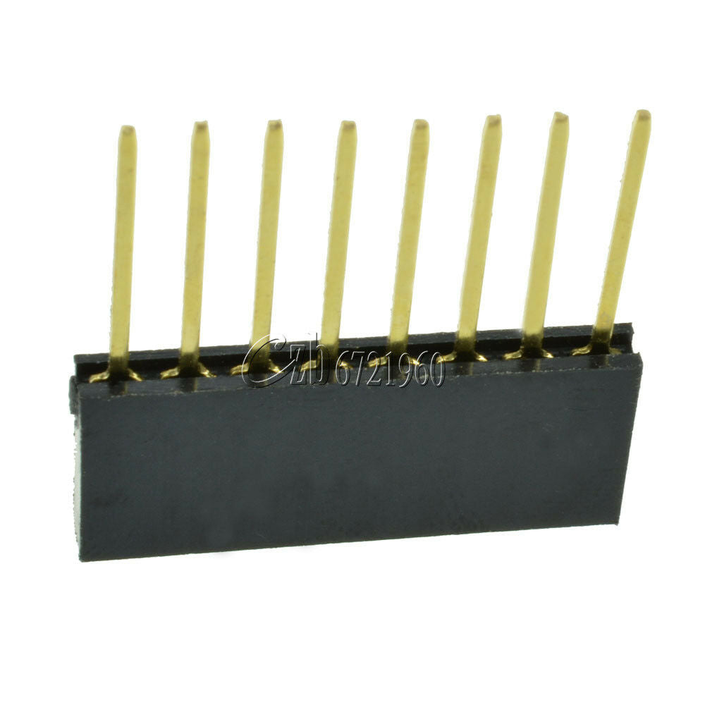 10pcs 8 Pin Single Row Stackable Shield Female Header 2.54mm Pitch for Arduino