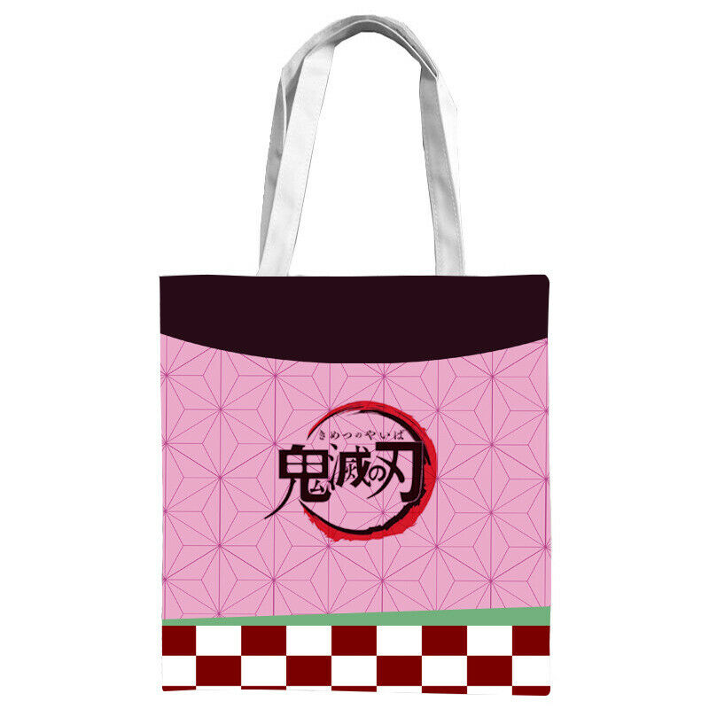 Demon Slayer Kimetsu no Yaiba Kamado Nezuko Canvas Bag Shoulder bags Handbag D