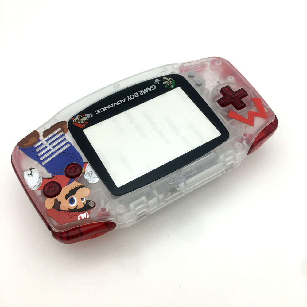 Clear white Super Mario Housing Shell Cover for Gameboy Advance GBA Game Console