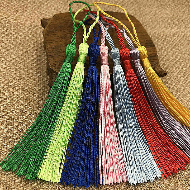 30 Pcs Silky 13cm Cotton Tassels Cardmaking Bookmark Craft
