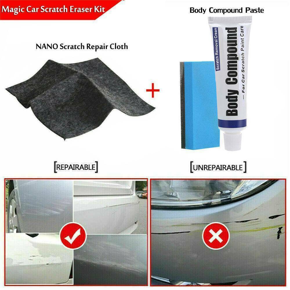 Magic Car Scratch Remover Nano Polish Cloth &Paint Scuffs Body Compound Paste US