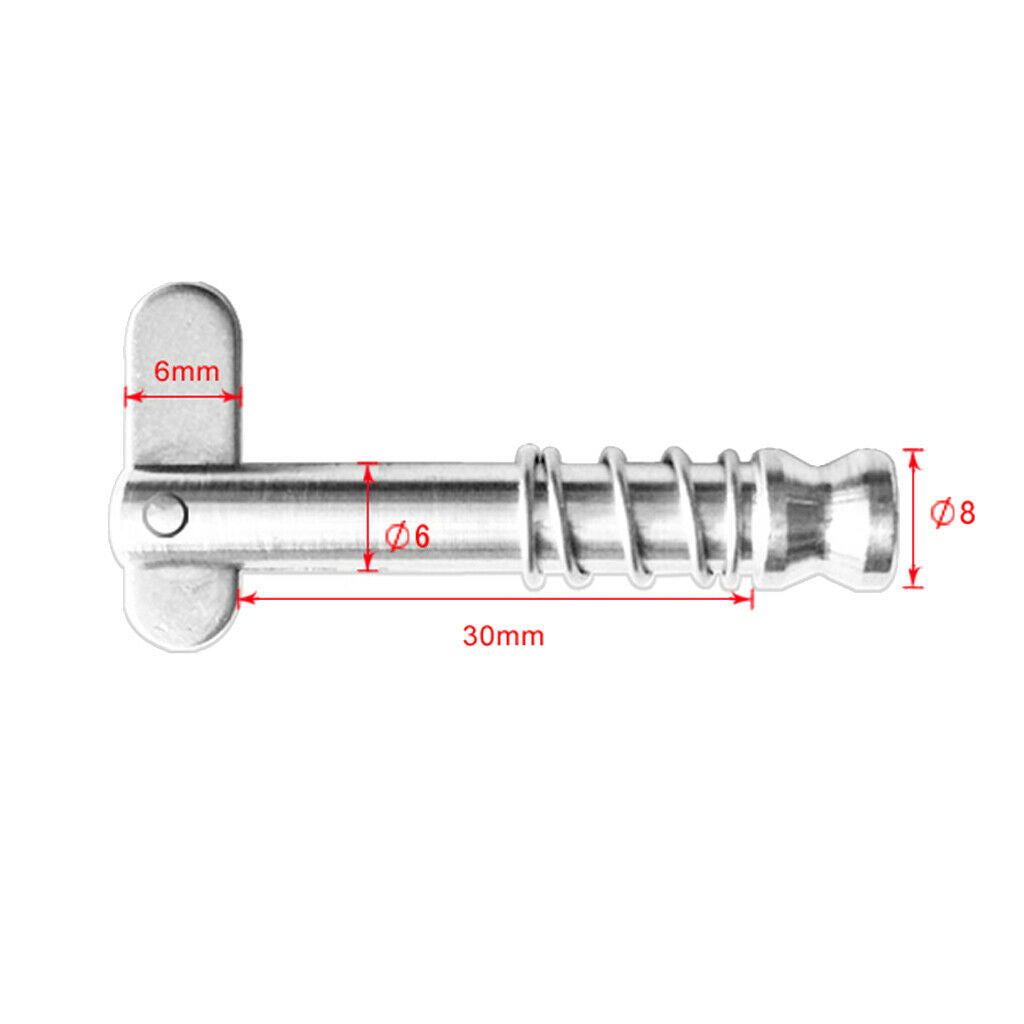 2 X Bimini SunTop Quick Release Pins Stainless Steel Drop Cam & Spring