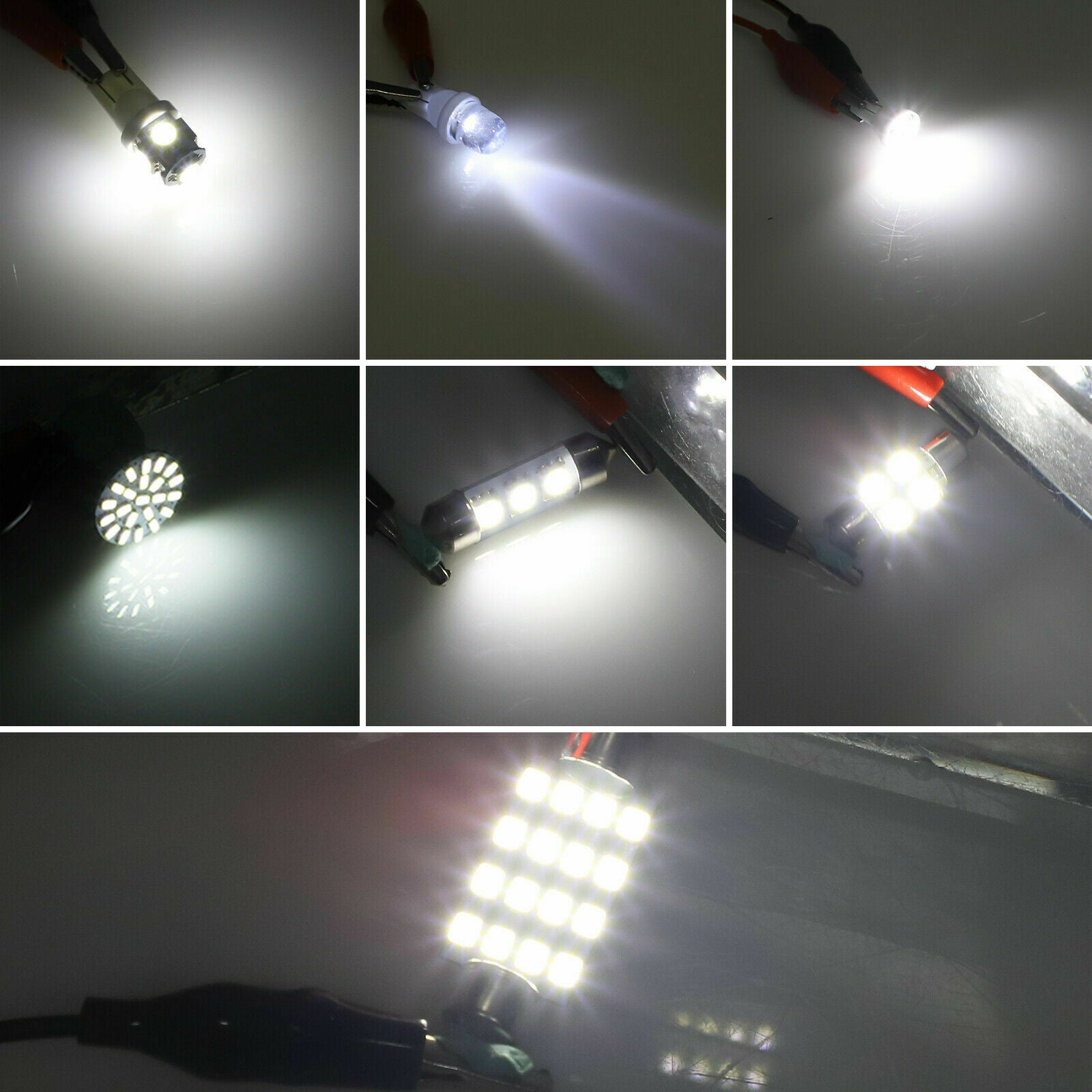 28Pcs Auto Car Interior LED Lights Dome License Plate Mixed Lamp Kit Accessories