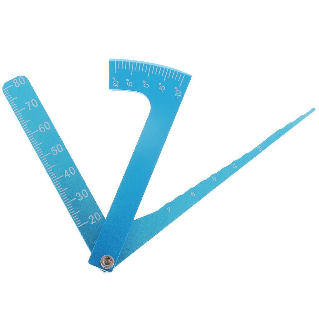 Adjustable Ruler Measure Height & Wheel Rim Camber for 1/10 1/8 RC Car Blue