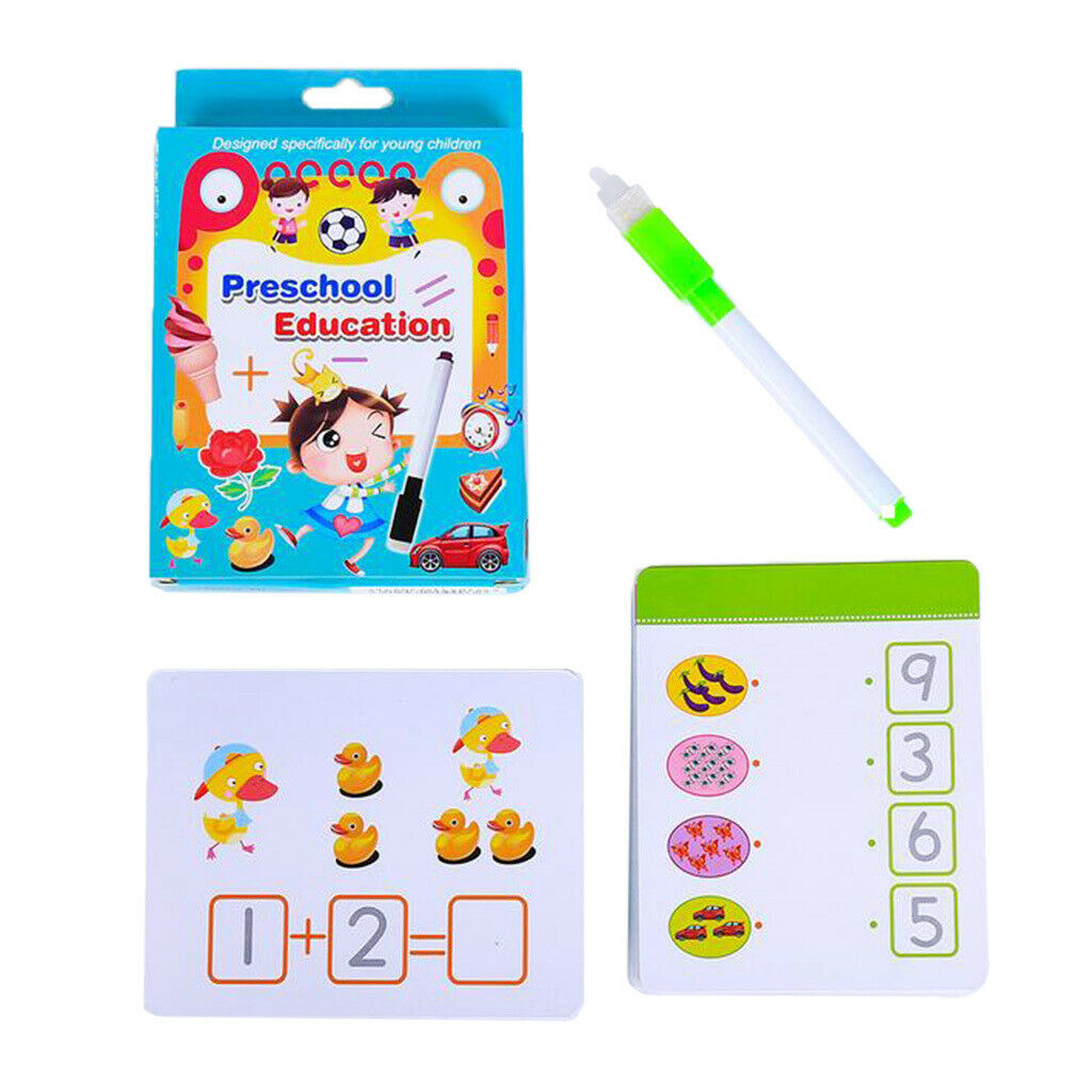 3 Set (Alphabet,Number,Addition and subtraction) Learning Flash Cards Preschool