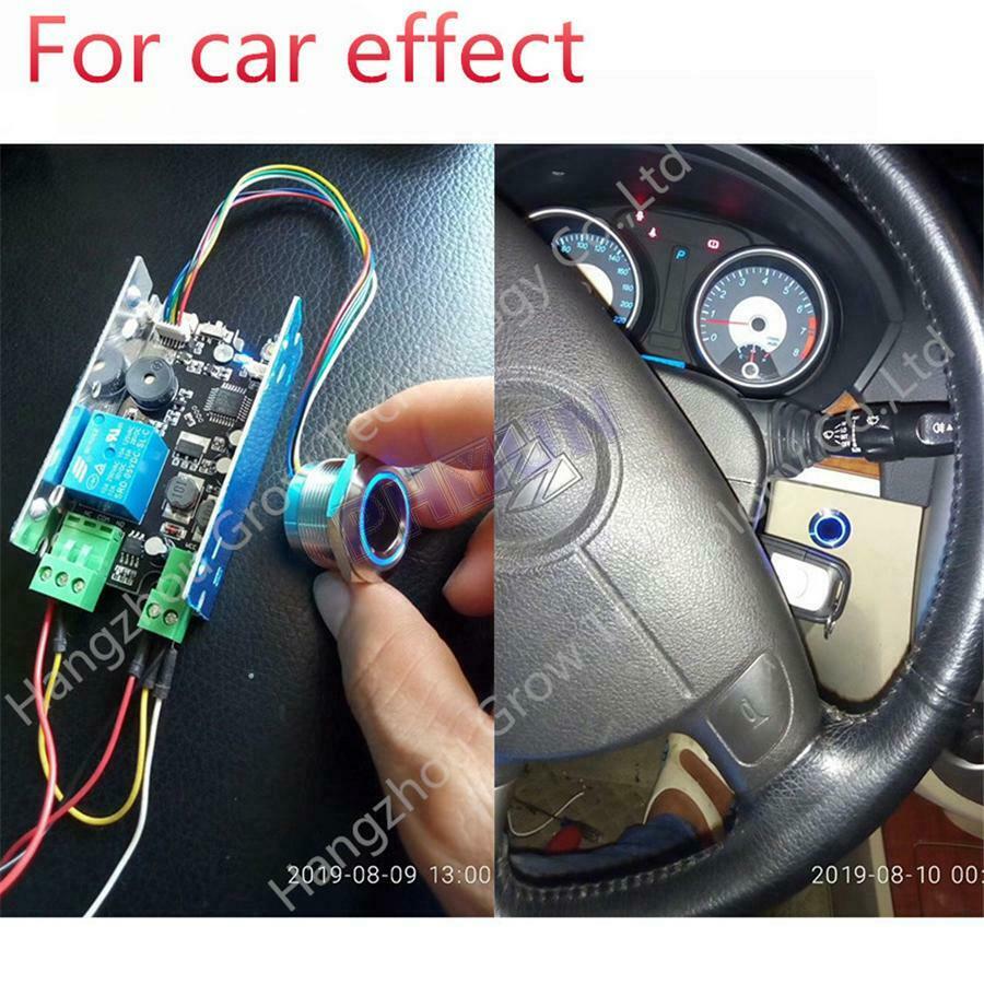 Car Door Motorcycle Lock Access Control Fingerprint Control Board Kits LED 12V