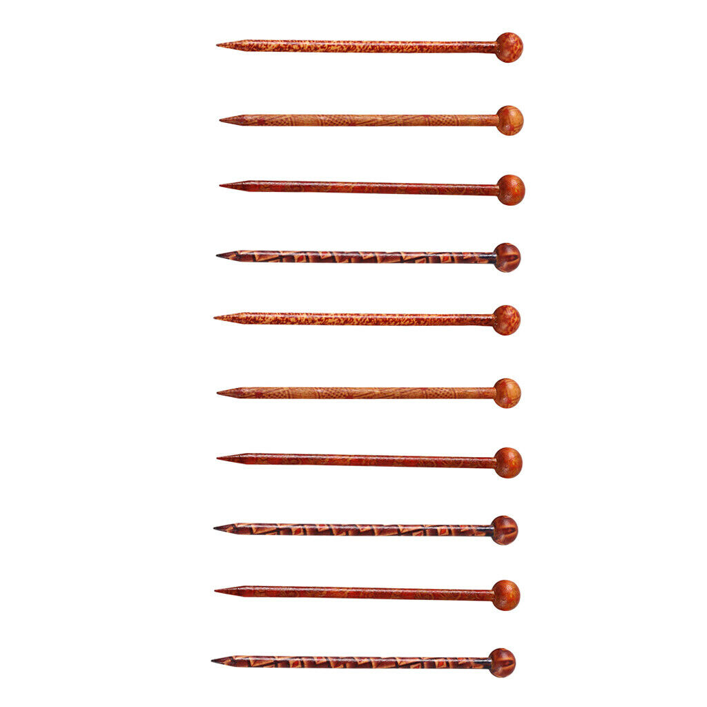 16 Wooden Hair Sticks Straight Hair Chopsticks Hairpin for Women Ladies 13cm