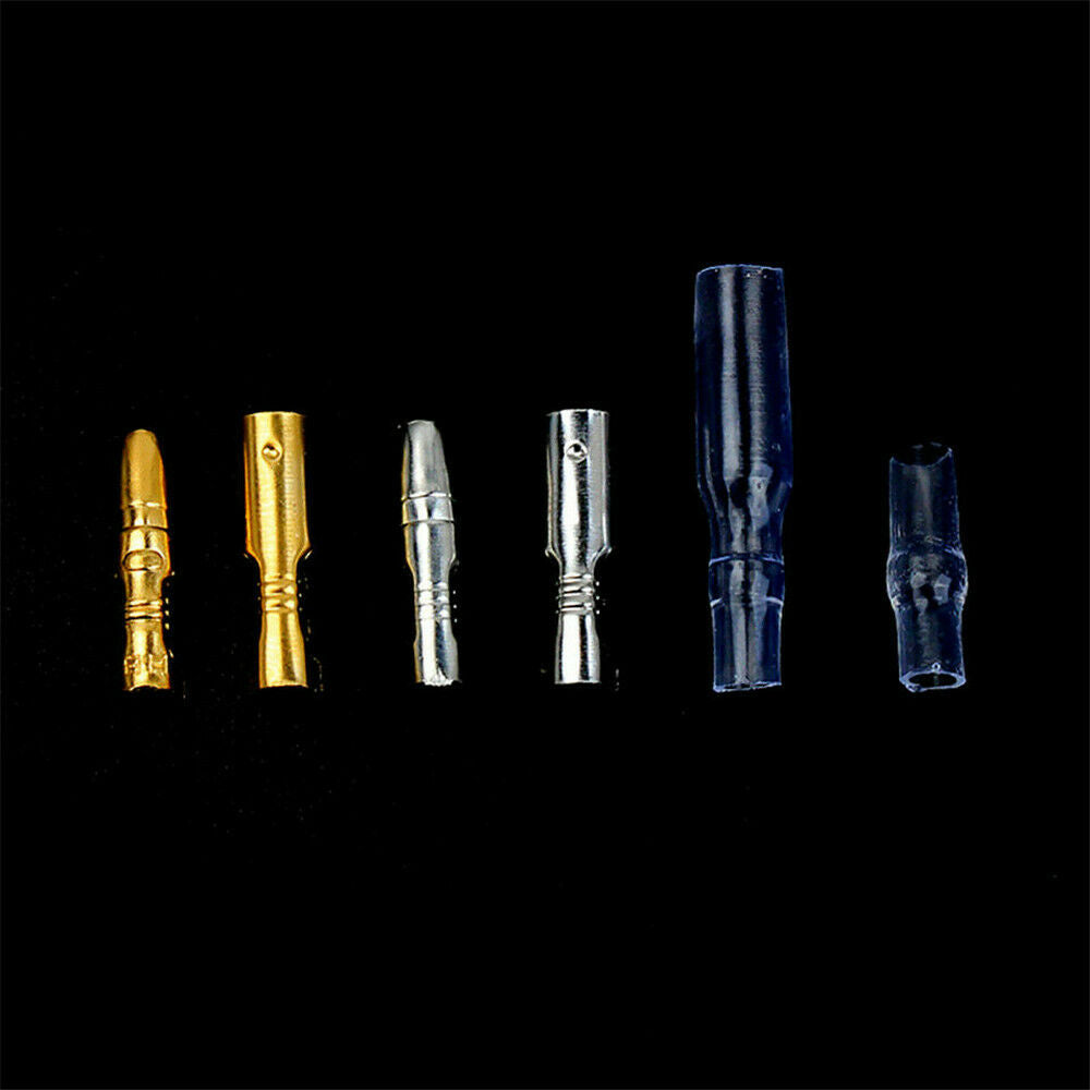 240PCS Car Motorcycle Brass Bullet Connector 4.0mm Male & Female Wire Terminals