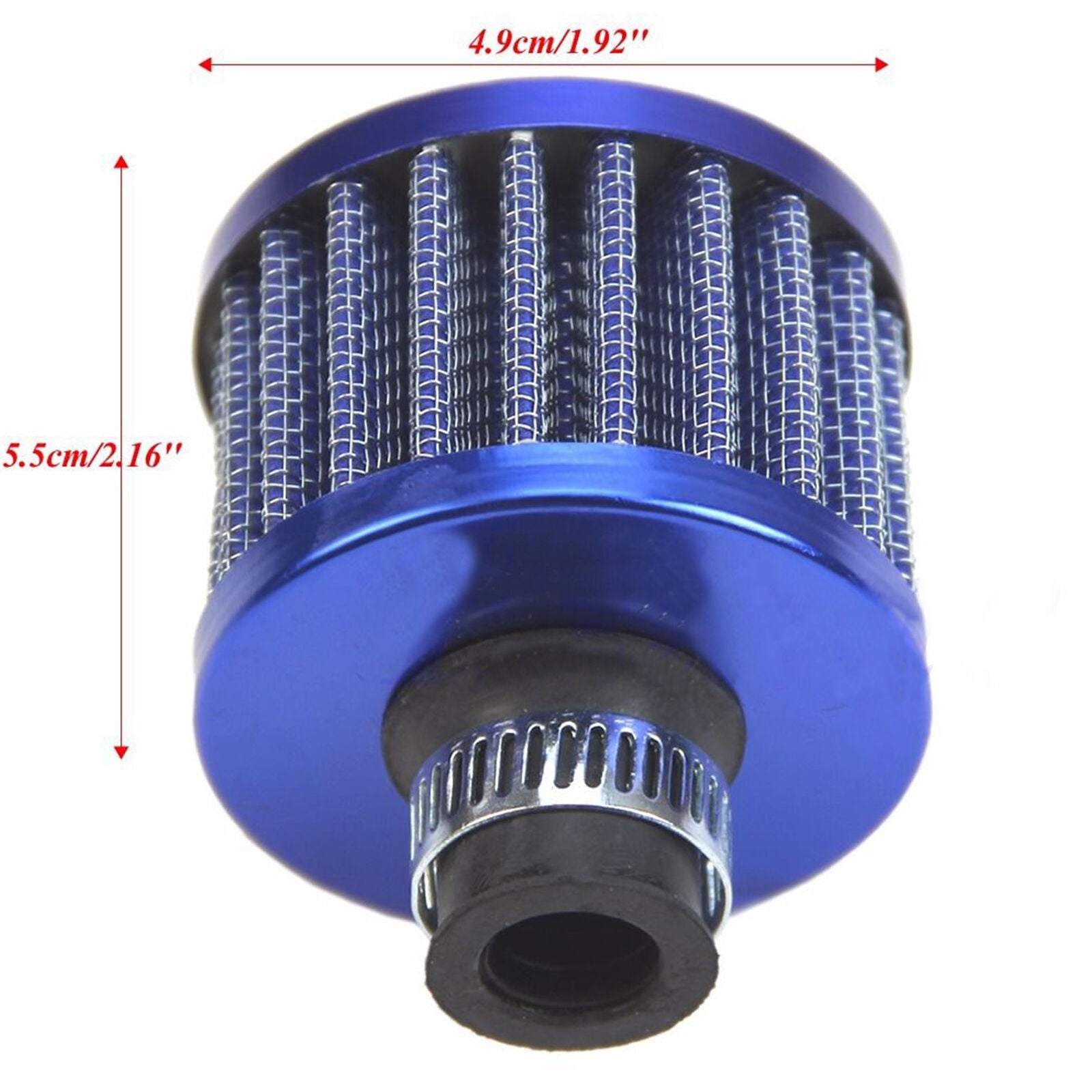 Blue 12mm Car Motor Cold Air Intake Filter Turbo Vent Crankcase Breather Cleaner