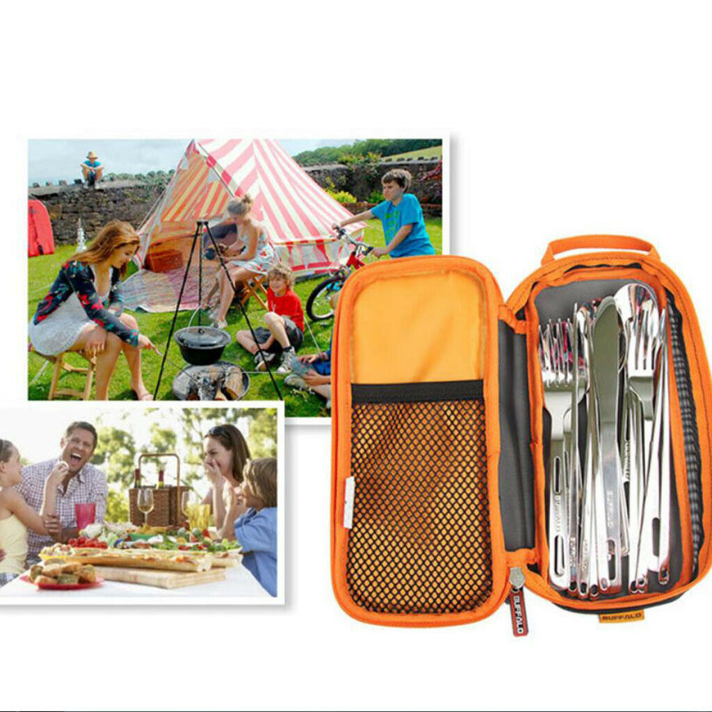 Cutlery Storage Bag Zipper Organizer for Camping, Travel, Office, Family BBQ,