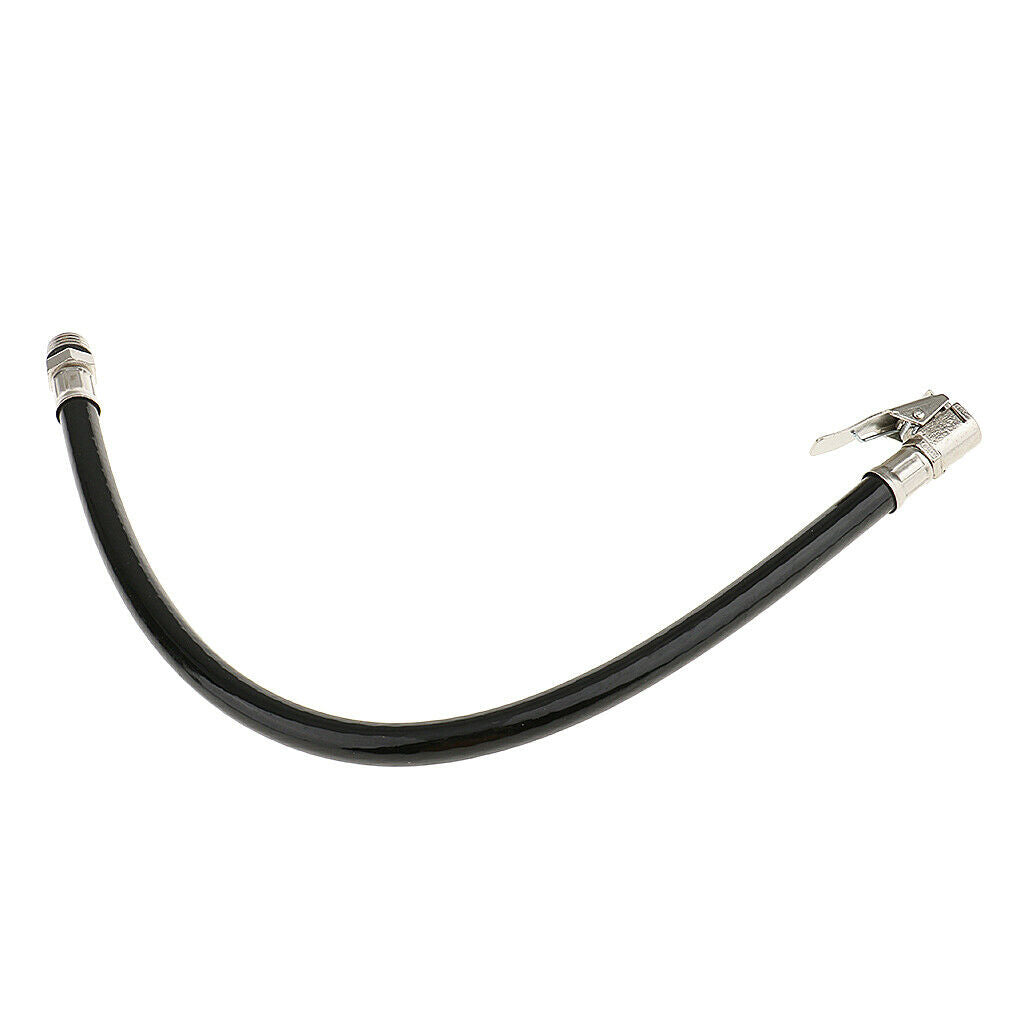 Motorcycle Car Tyre Air Pump Inflator 1/4'' Rubber Air Pipe Hose & Zinc Valve