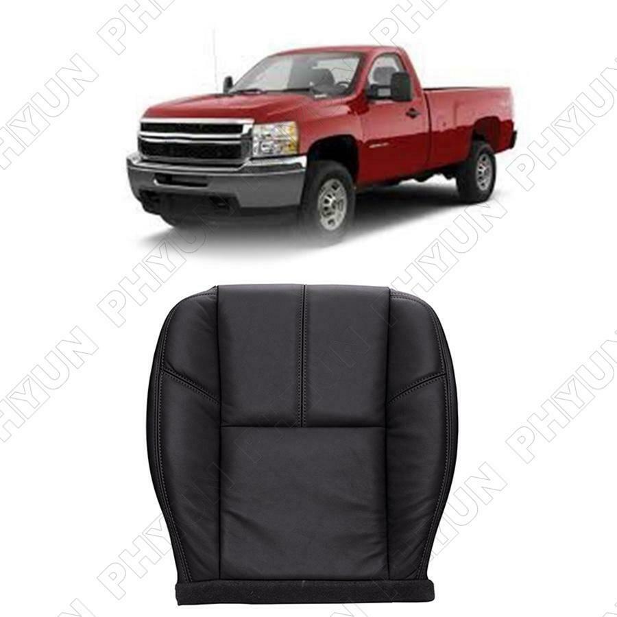 Black Leather Car Front Seat Cover For 2007-13 Chevy Silverado 1500 2500 3500 HD