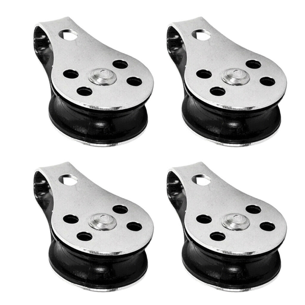 4pcs/set M5 Marine Grade Anchor Pulley For Kayak Canoe Fishing Boat