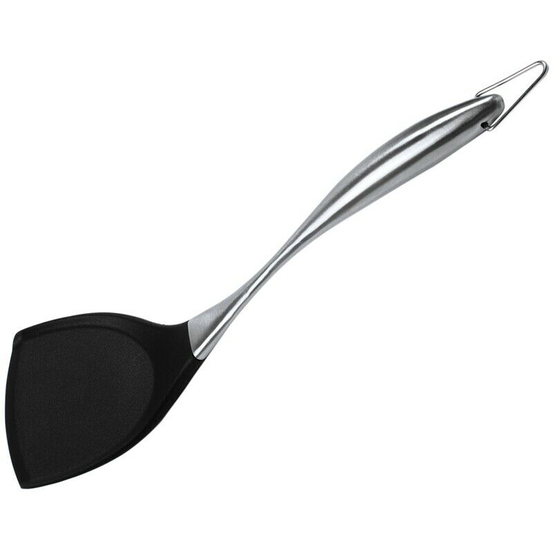 Non-Stick Silicone Cooking Spatula Stainless Steel Handle Wok Shovel Flexible M3