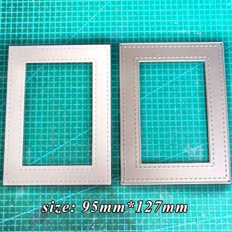 Rectangle Frame Cutting Dies Stencil Scrapbooking DIY Album Stamp Paper Cards