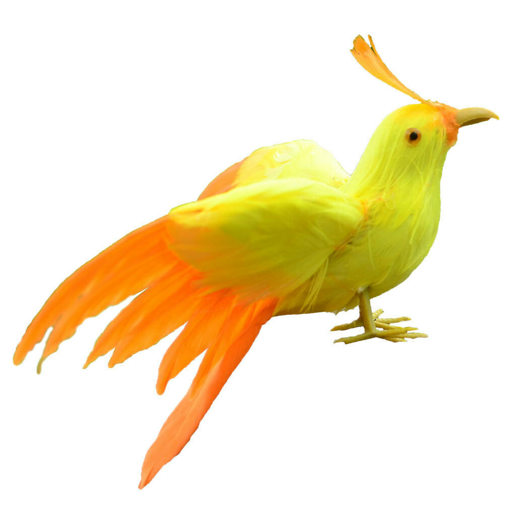 Realistic Birds Crows for Garden Weding Home Decoration  Yellow