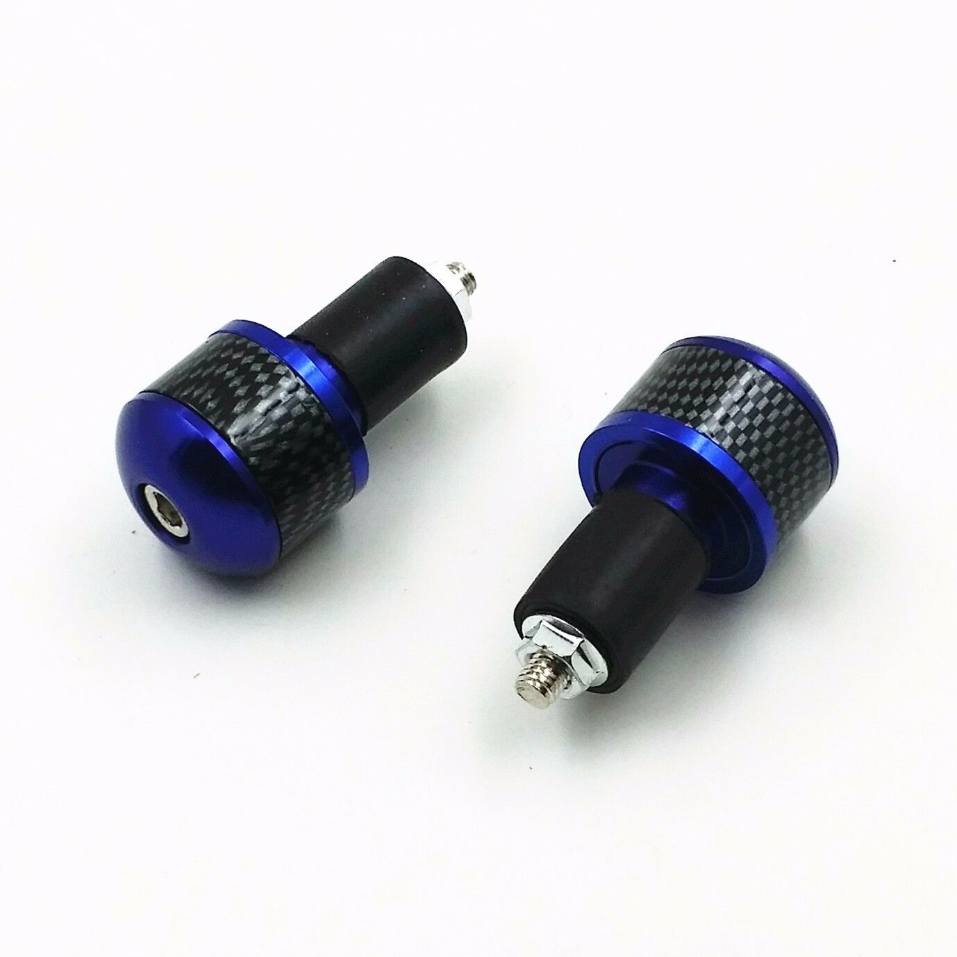 Blue 7/8" 22mm Motorcycle Handlebar BAR END Street Sport Bike Standard Custom