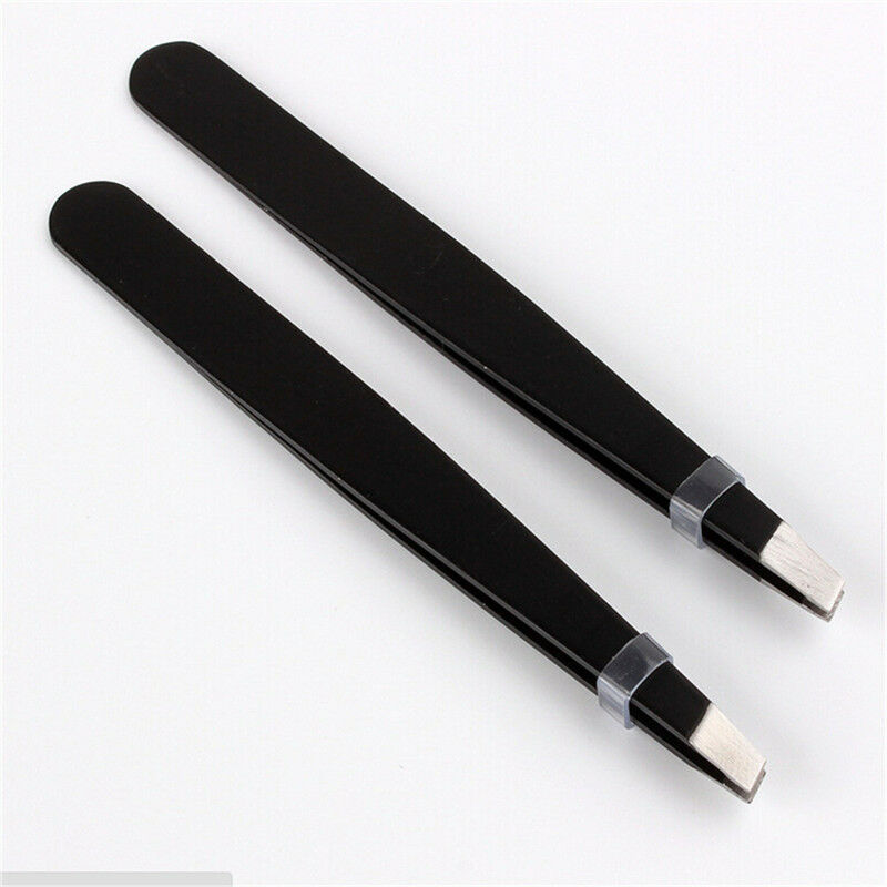 Professional Eyebrow Tweezer Slanted Hair Beauty Woman Beauty Makeup Blac.l8