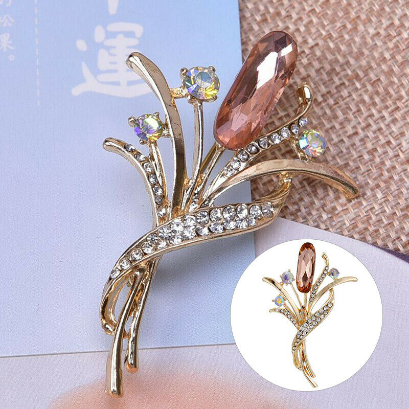 Fashion Crystal Flower Brooch Pin Collar Decoration Badge Corsage Jewelry.l8